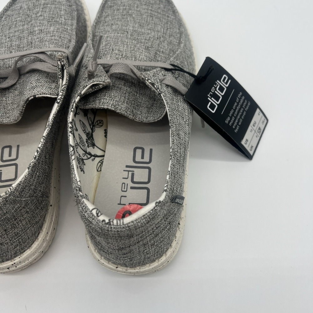 HEY DUDE WOMENS WENDY LINEN SLIP-ON COMFORTABLE SHOES SIZE 10 - Picture 8 of 8